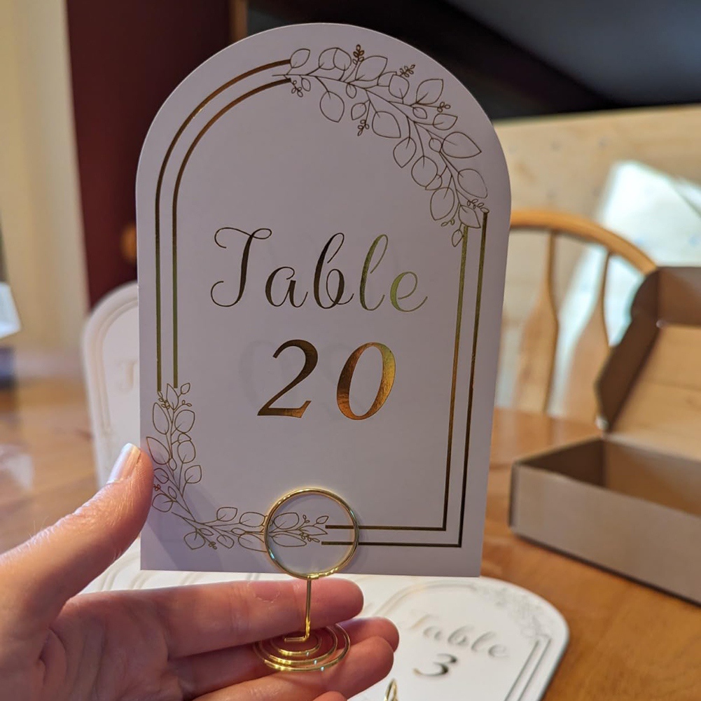 Table Number Gold - AT19-Wedding Table Number 1-20 With 20Pcs