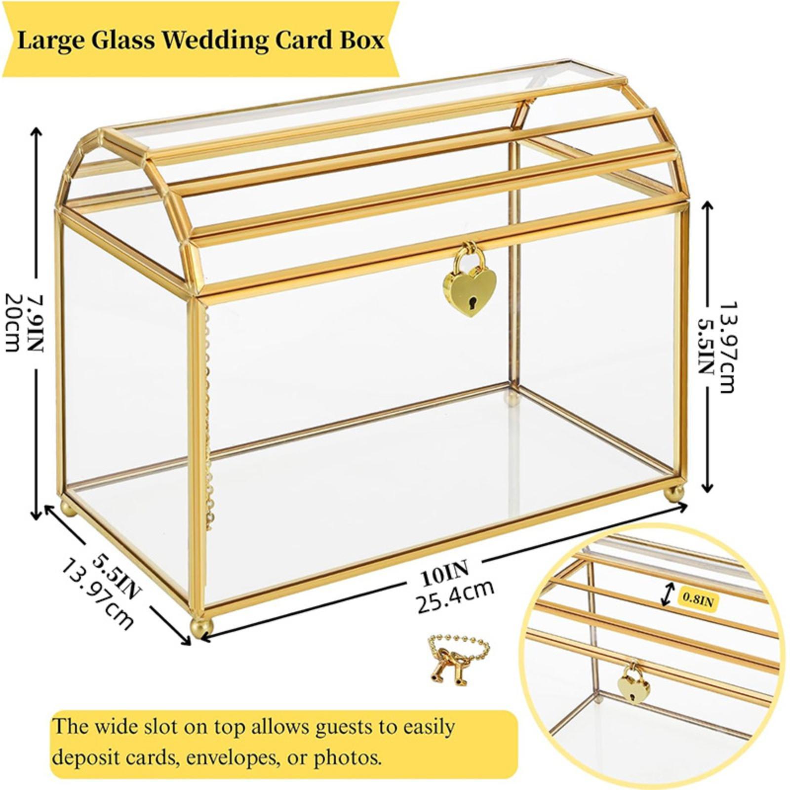 Wedding Card Box - Glass Wedding Card Box Storage Container