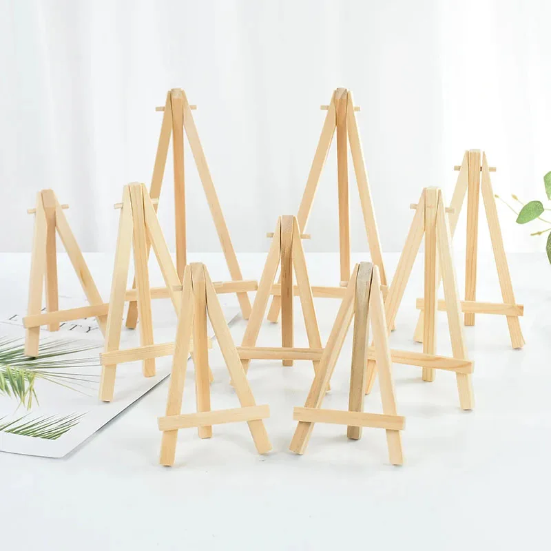 Table Number Gold - 10pcs Wood Mini Easel Frame Desktop