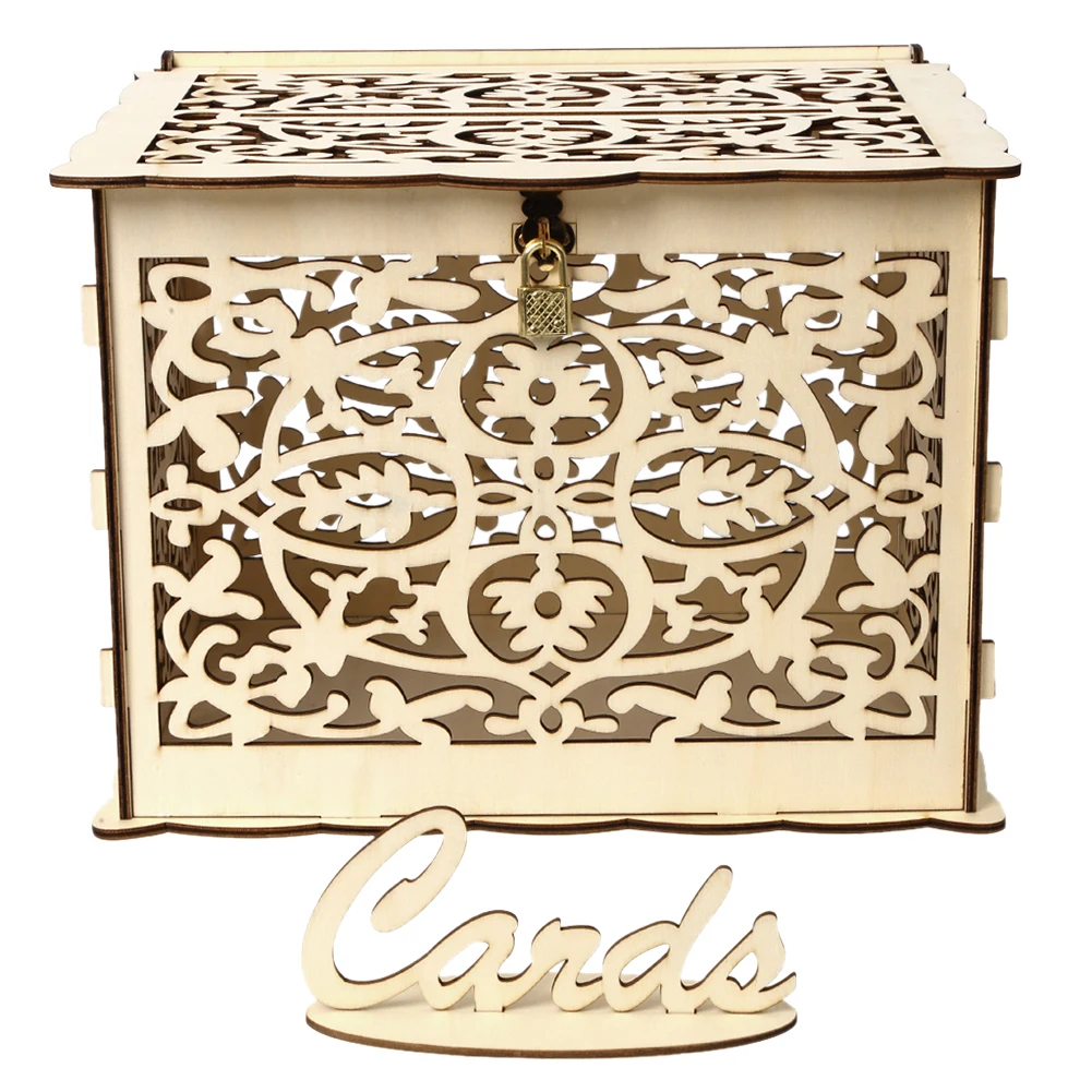 Wooden Wedding Card Box Weddin - огляд і ціна Wedding Card Box