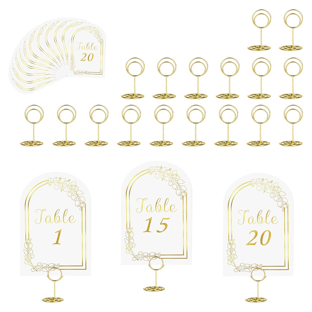 AT19-Wedding Table Number 1-20 - огляд і ціна Table Number Gold
