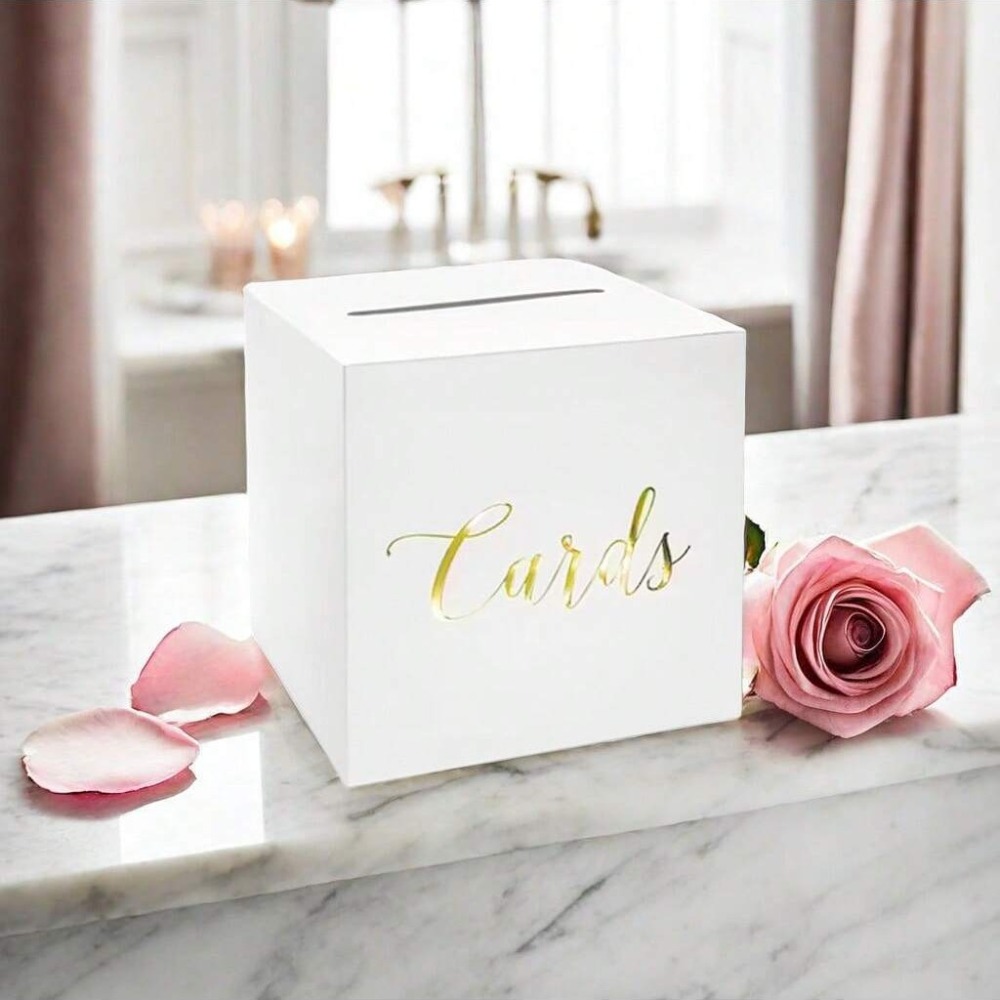 Storage Box White Black Weddin - огляд і ціна Wedding Card Box