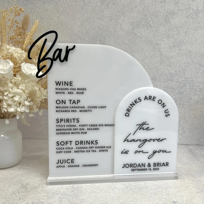 Custom Bar Menu with 3D Cutout - огляд і ціна Table Number Gold