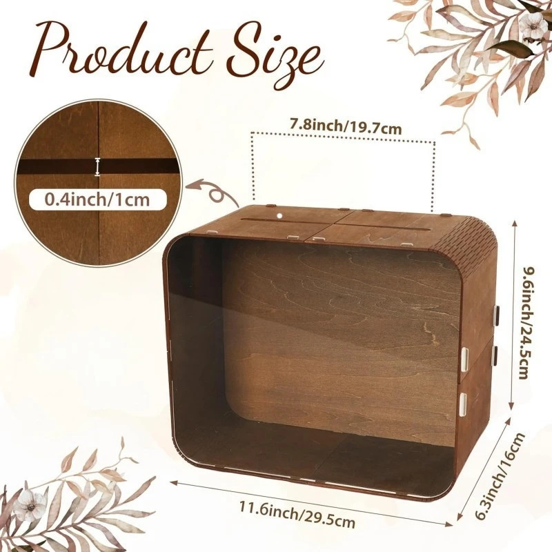 Wooden Wedding Card Box With A - огляд і ціна Wedding Card Box