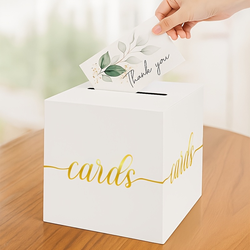 4pcs White Wedding Card with G - огляд і ціна Wedding Card Box