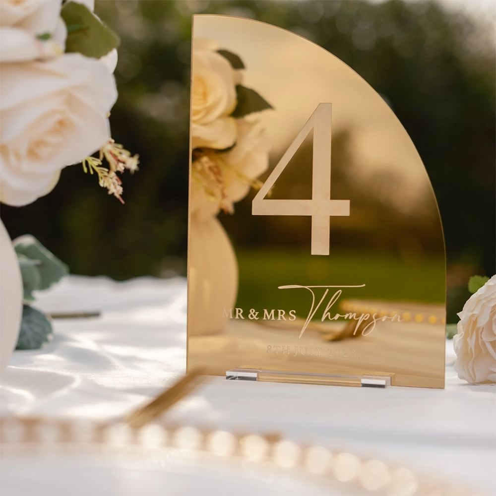 Personalized Wedding Bar Sign  - огляд і ціна Table Number Gold