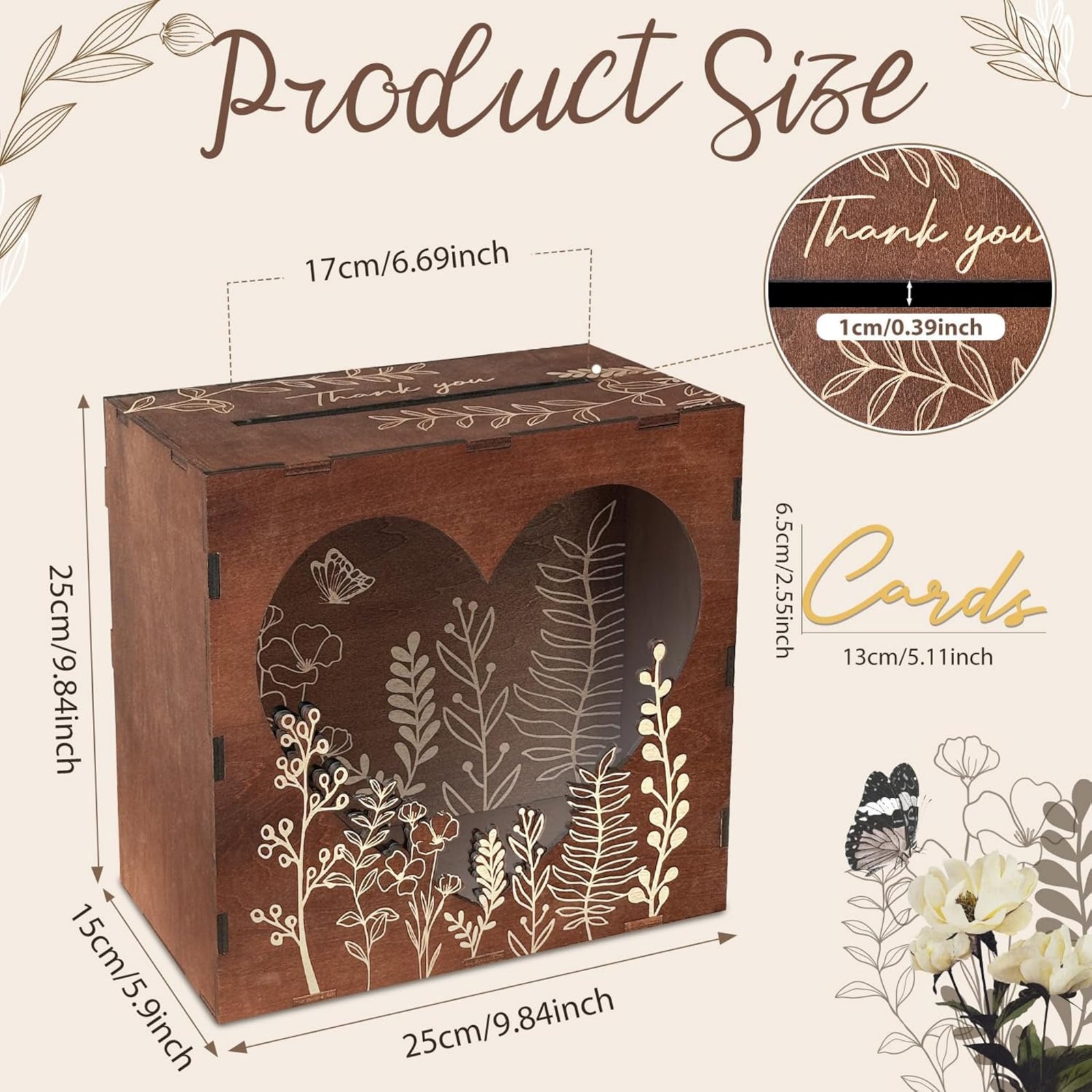 Brown Wedding Card Box for Rec - огляд і ціна Wedding Card Box