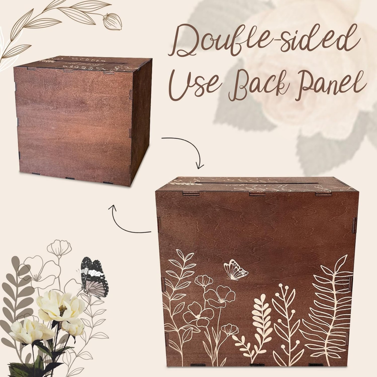 Brown Wedding Card Box for Rec - огляд і ціна Wedding Card Box