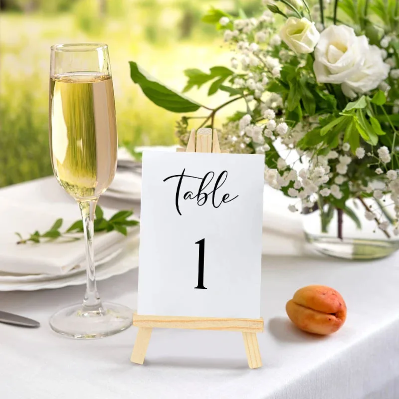 10pcs Wood Mini Easel Frame De - огляд і ціна Table Number Gold